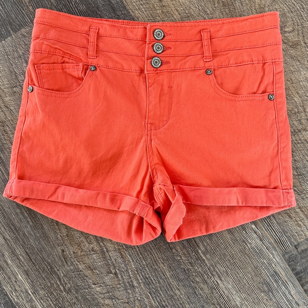 Coral High Waist Shorts